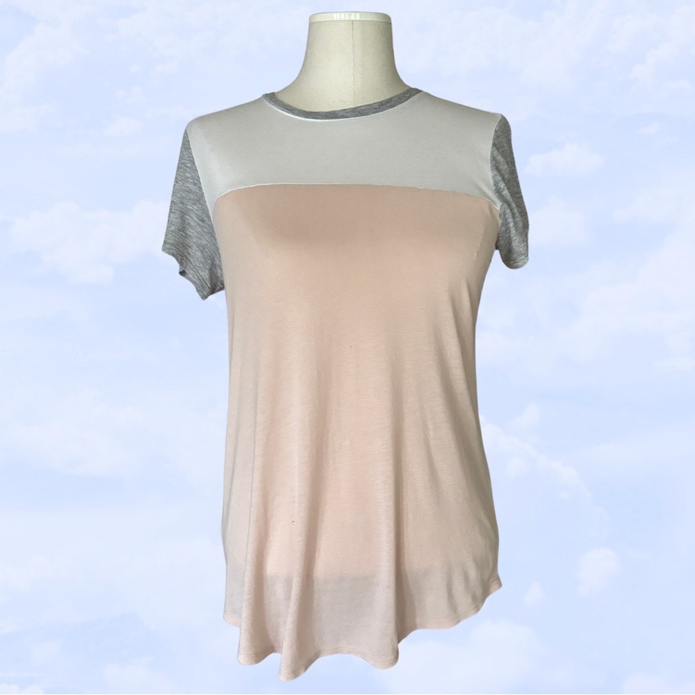 VINCE Sale! tee color block t-shirt summery soft size small Pima modal cotton